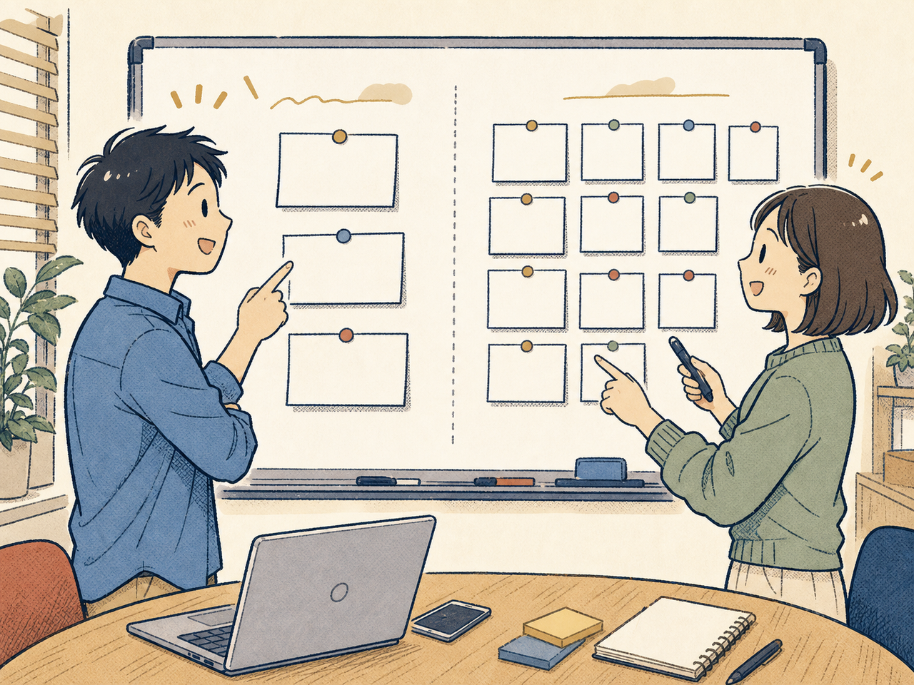 検証案と配信案を分けて貼るチーム