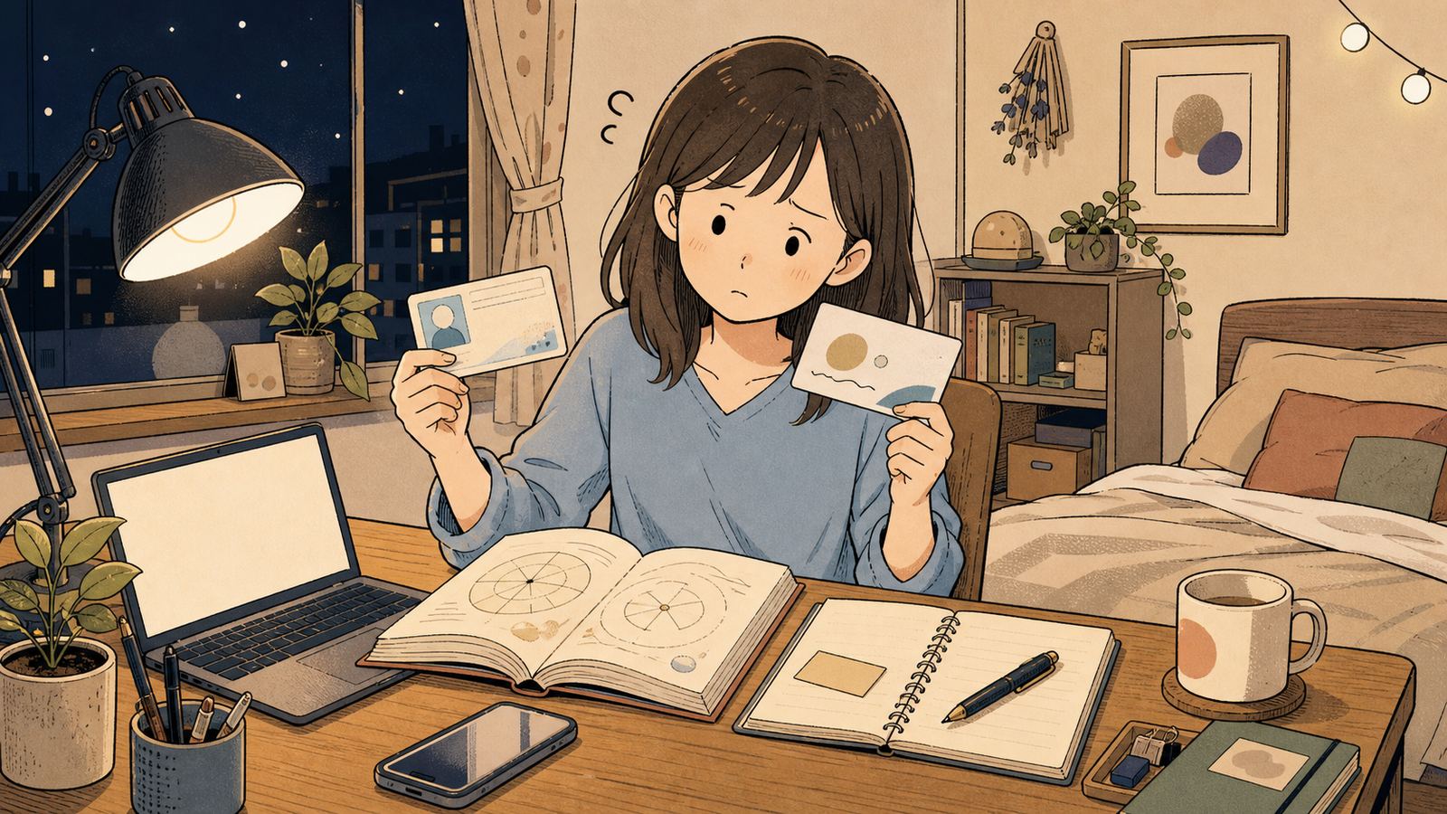 生年月日か名前か、方式で迷う占い好きの一コマ