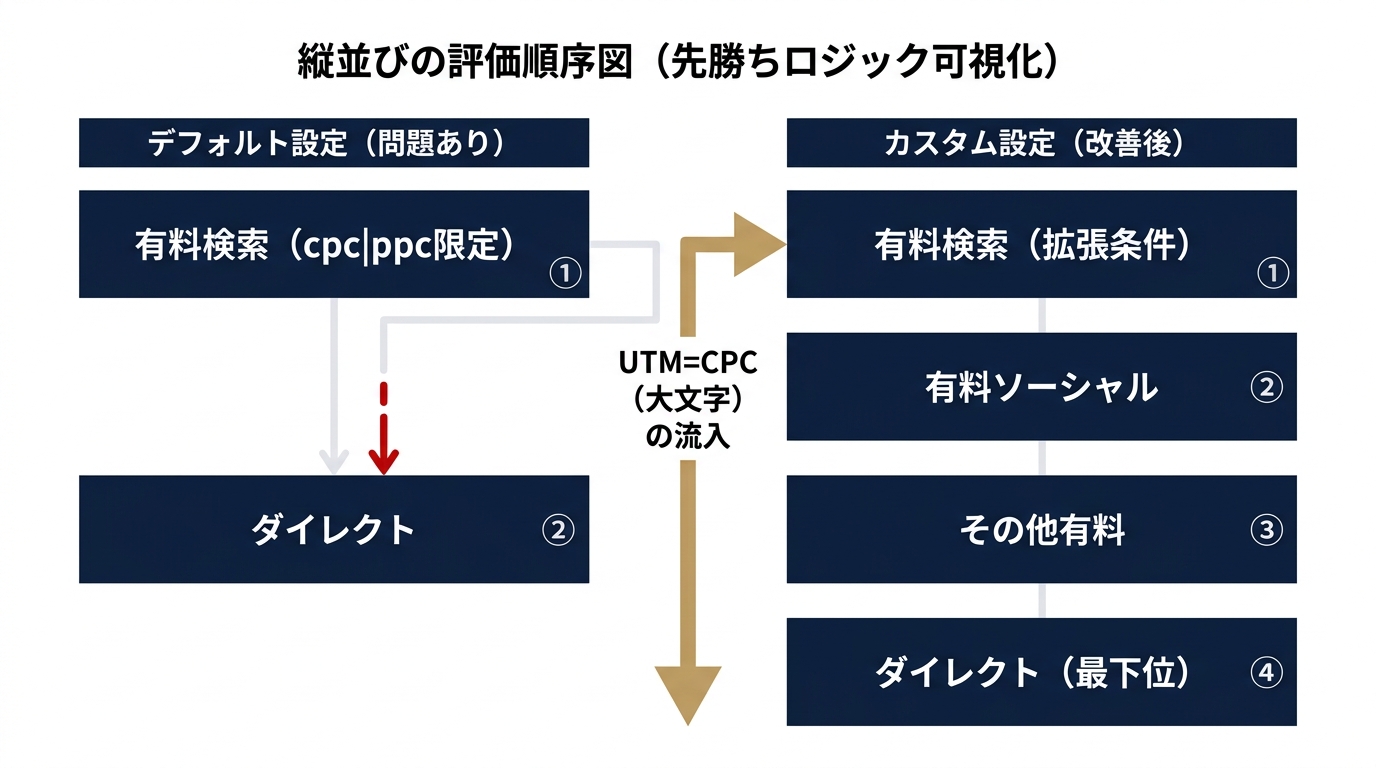 先勝ちロジックで広告流入がダイレクトに落ちる構造