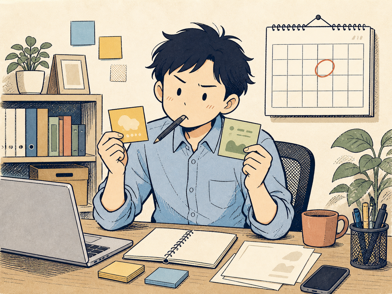 復旧を待つか、作り直すか。机の上で悩む担当者