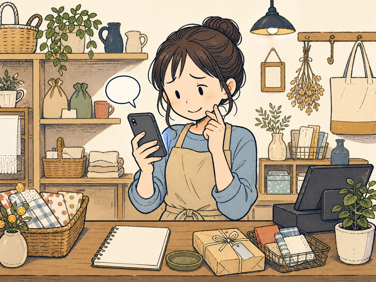 第三者の修正提案に困惑する店主