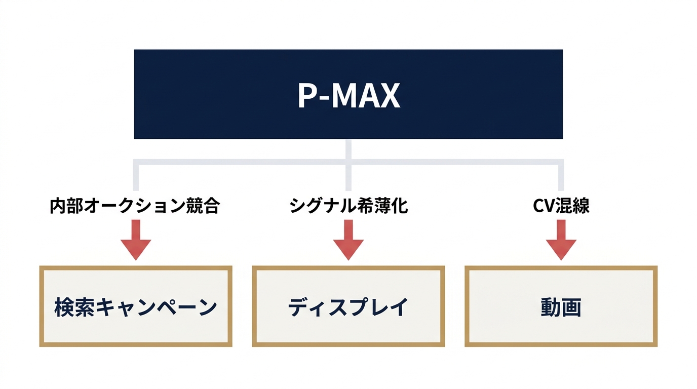 P-MAX導入で生じる3つの歪みの連鎖構造