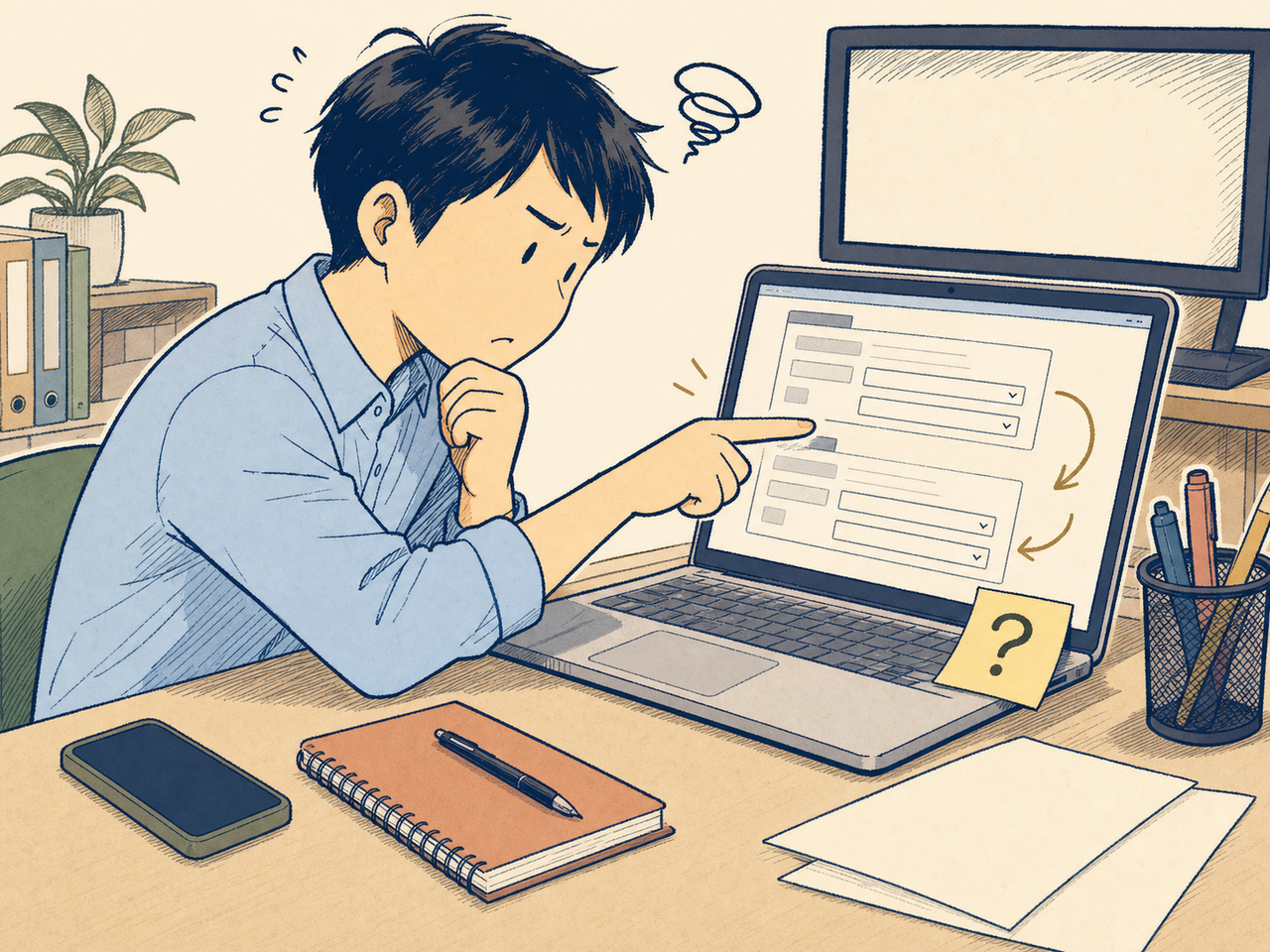 設定を何度も見直すが原因が分からない