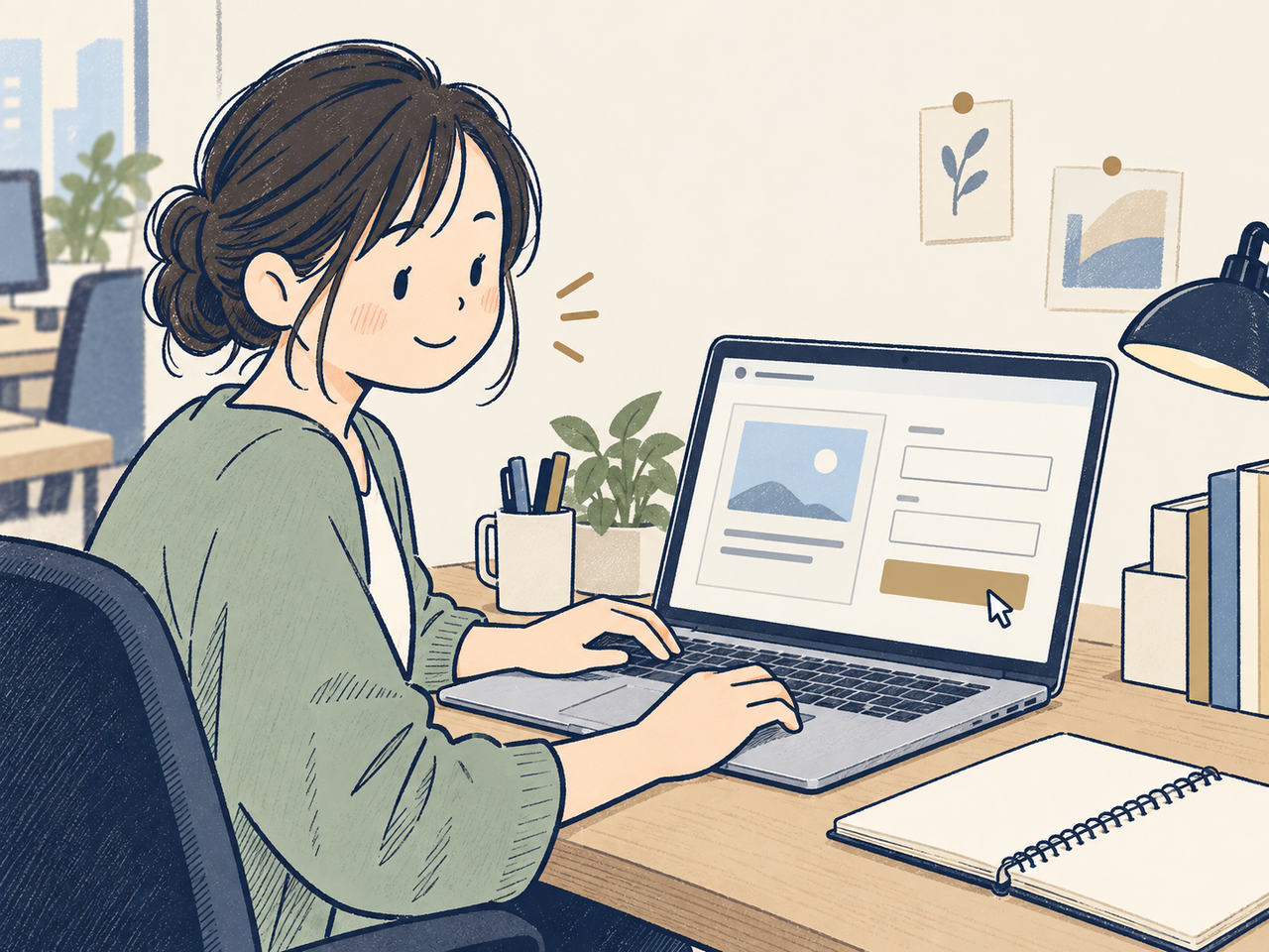 広告文から商標語句を削除し再審査を申請する担当者