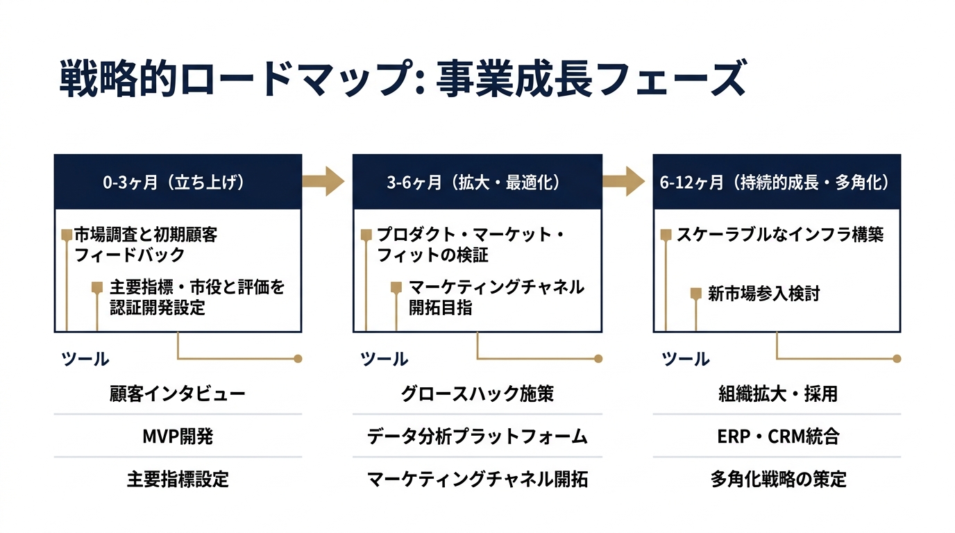 移行後3・6・12ヶ月のツール拡張ロードマップ