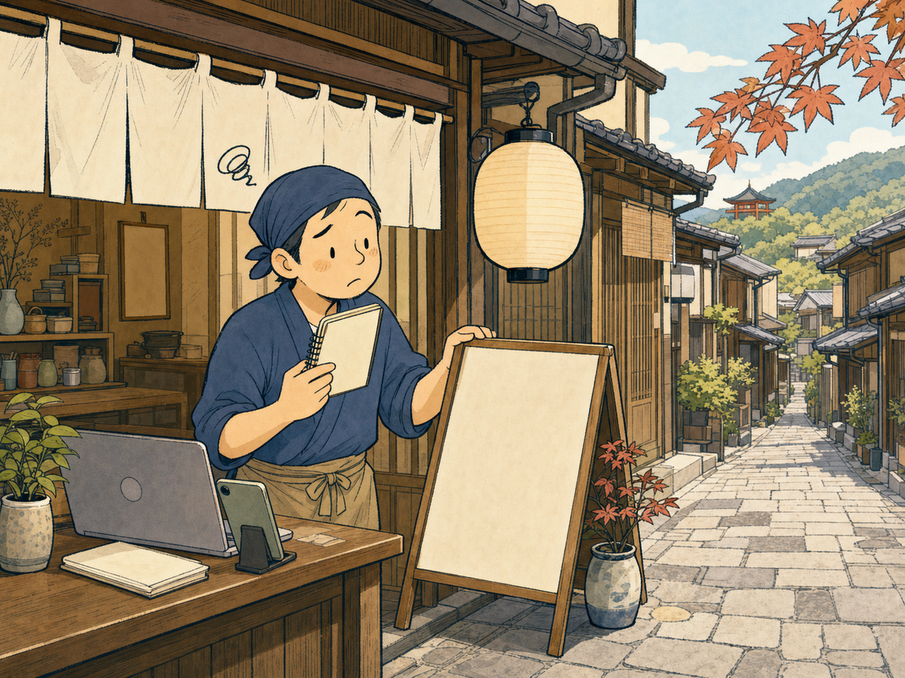 通り名住所と英語店名の表記に悩む店主