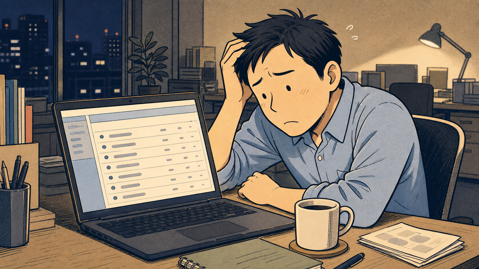 深夜、検索語句レポートに頭を抱える運用者