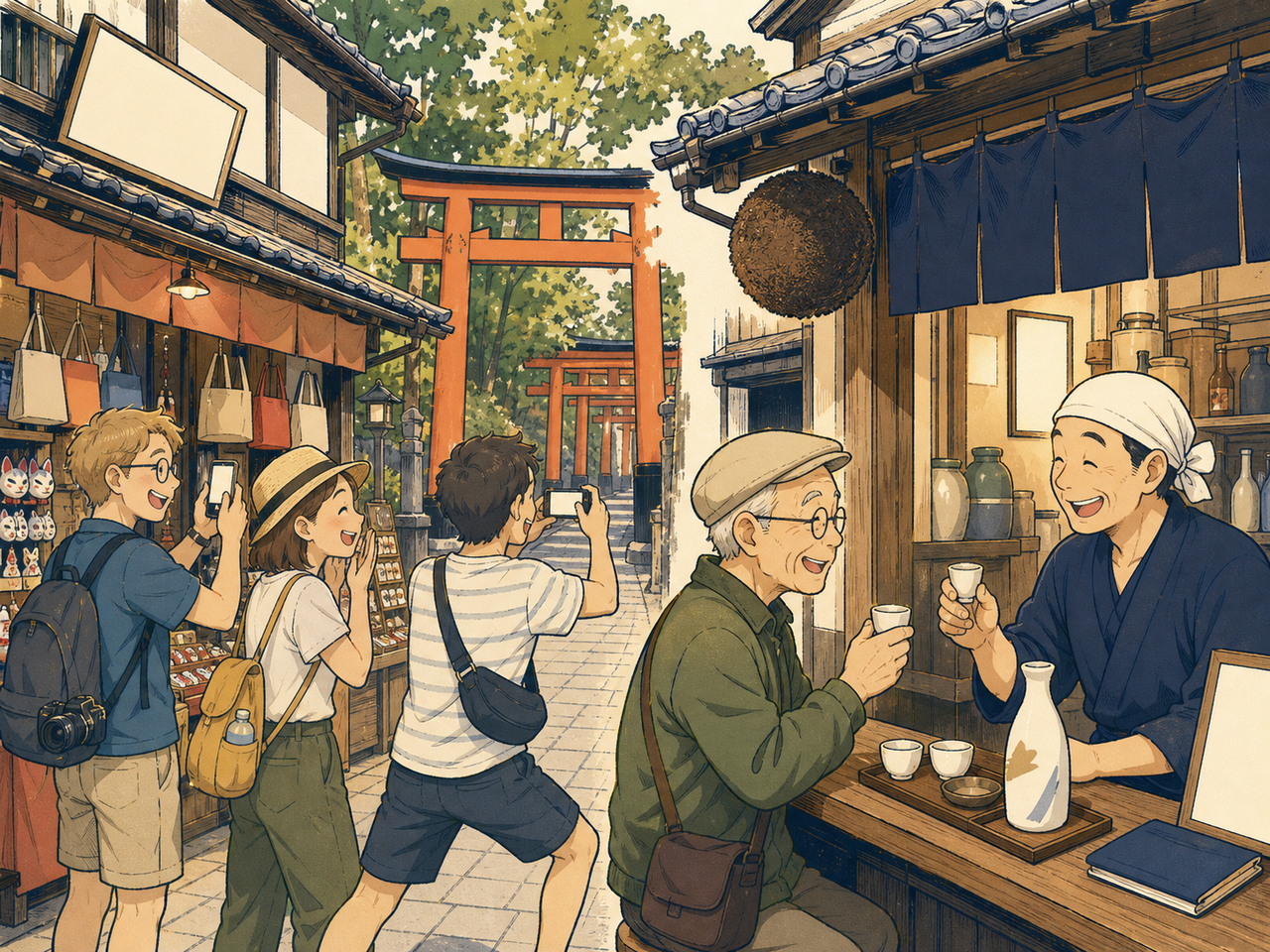 伏見は参道と酒蔵で客層がガラリと変わる