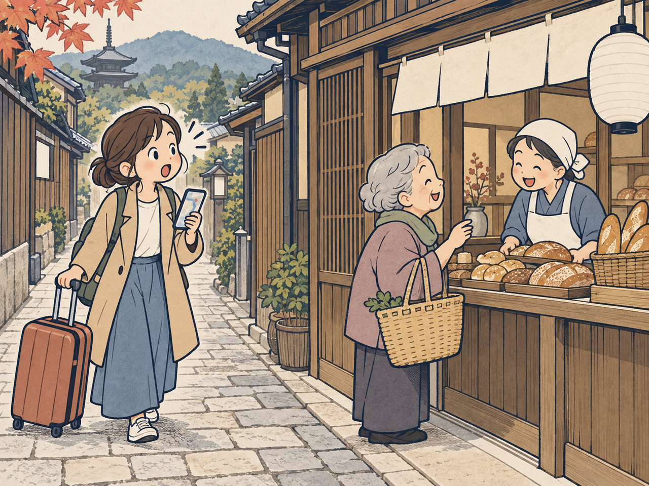観光客と常連客、それぞれの来店シーン