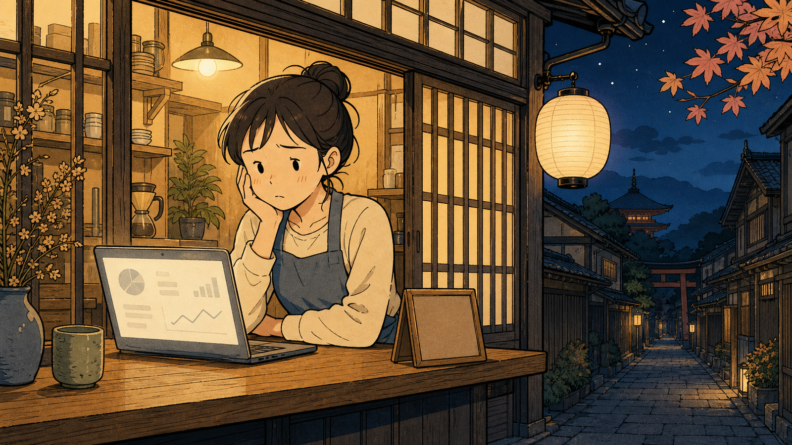 京都の店主、深夜にMEOの数字と向き合う