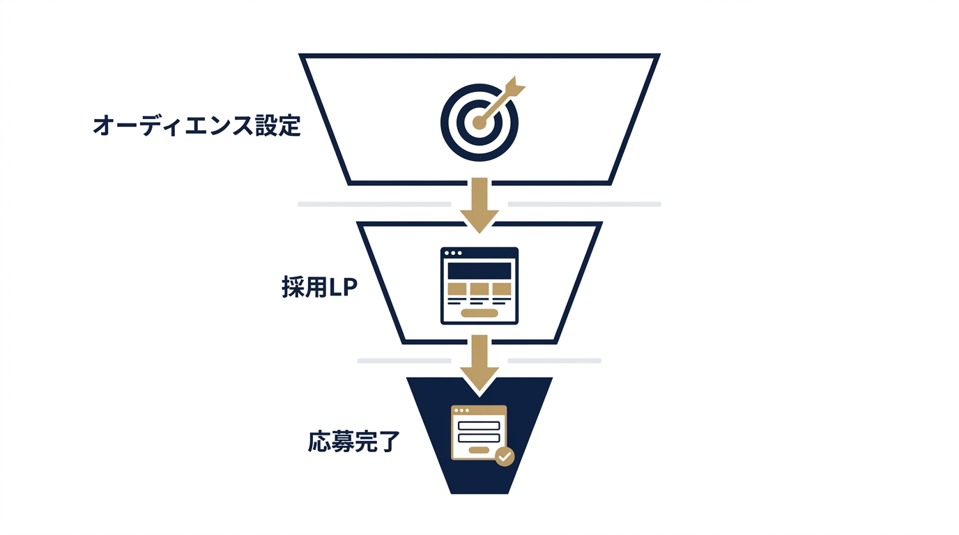Meta広告採用ファネルの3ステップ設計