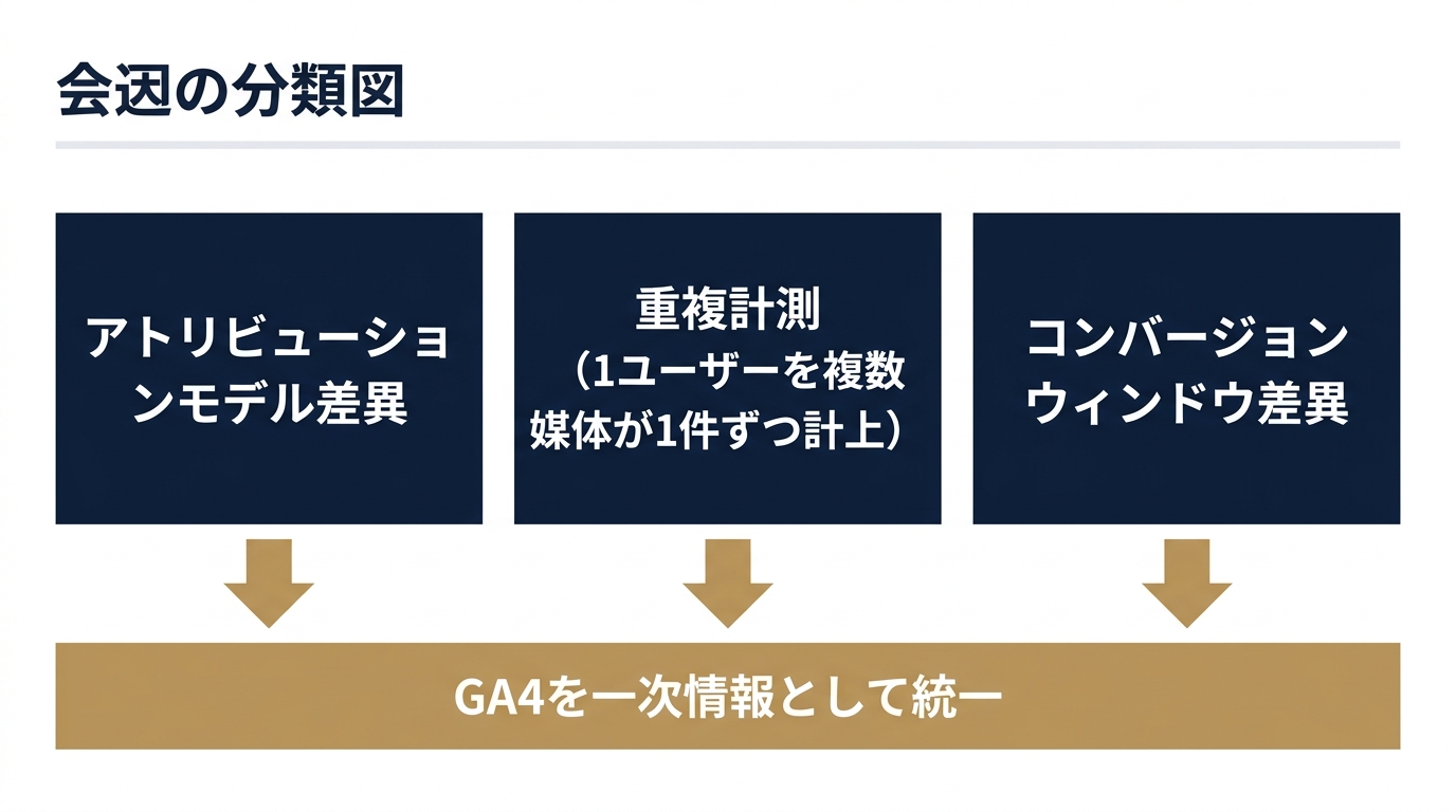 媒体数値とGA4がズレる3つの主因と整理方針