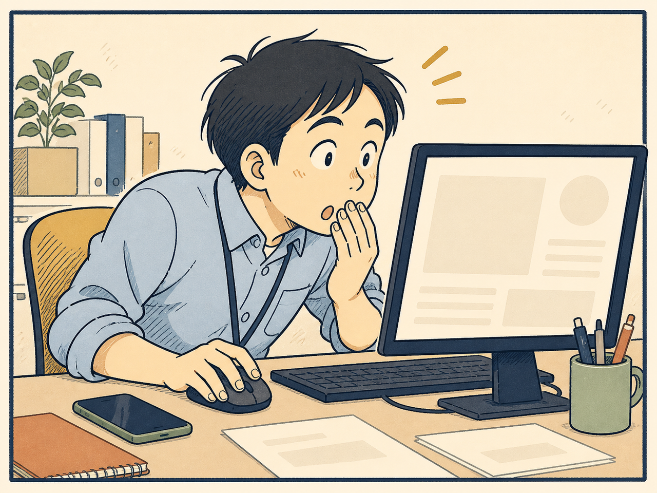 急に数字が減って二度見する担当者