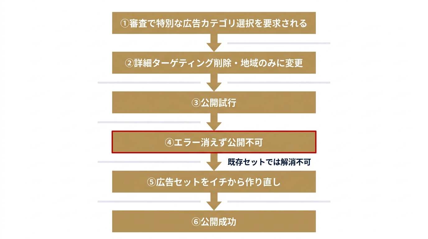 特別カテゴリ選択後の対処フロー図