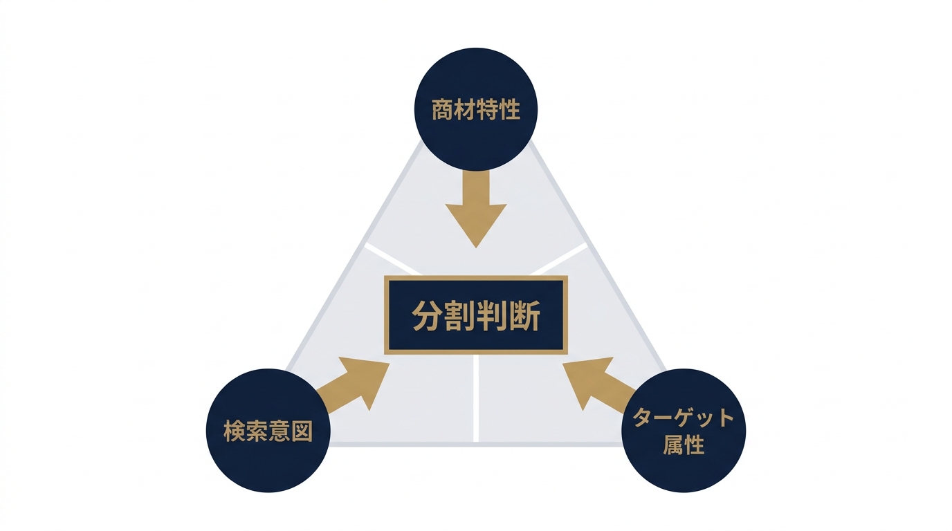 分割を判断する3軸フレームの全体像