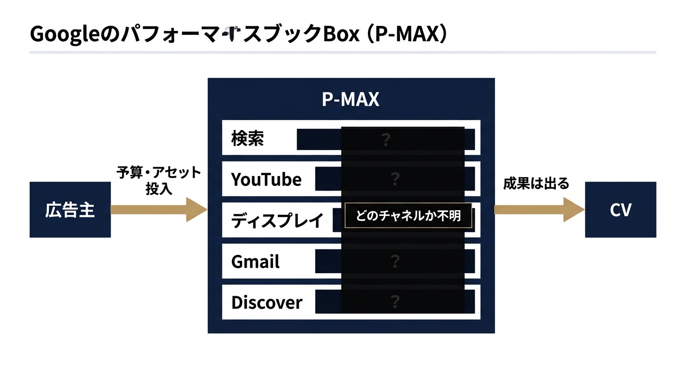 P-MAXの課題：ブラックボックス構造の概念図