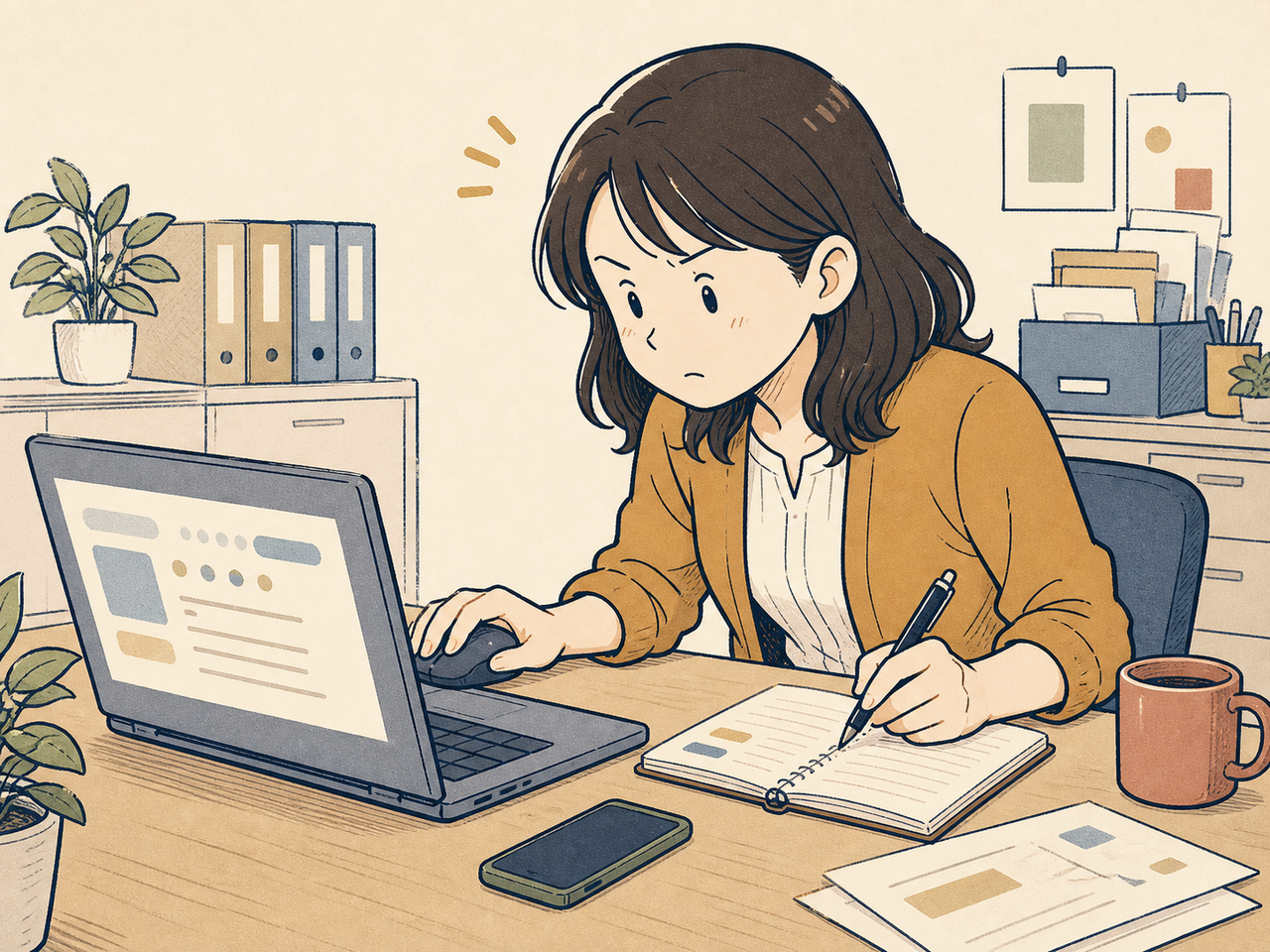 計測ツールで現状を数値で確認する様子