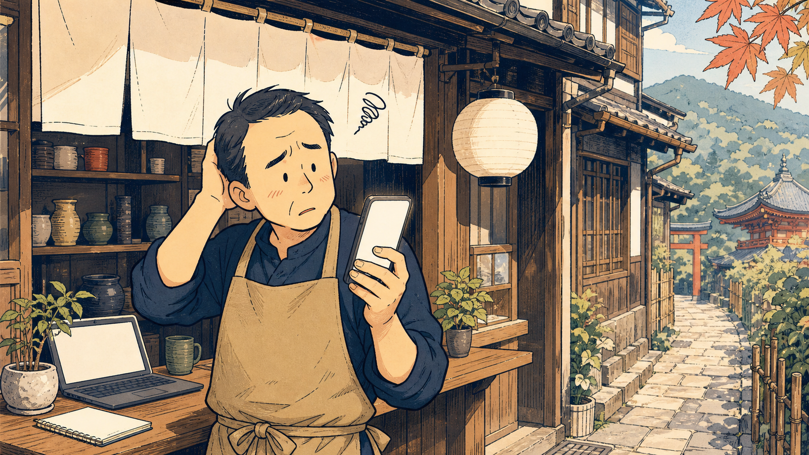 観光客と地元客、同じ広告でいいのか悩む店主