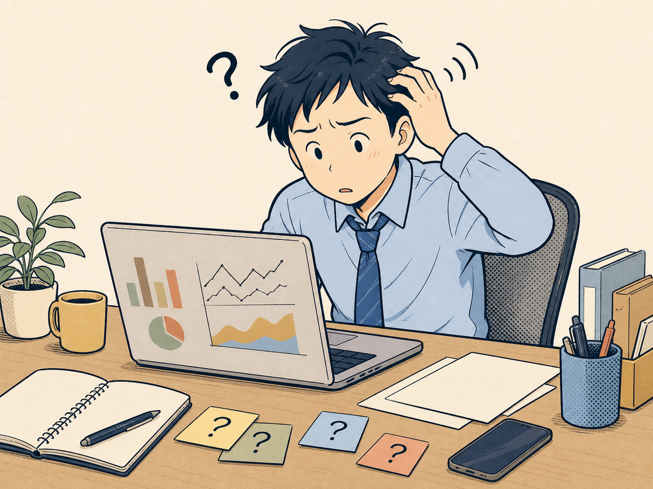 合わない数字に首をかしげる担当者