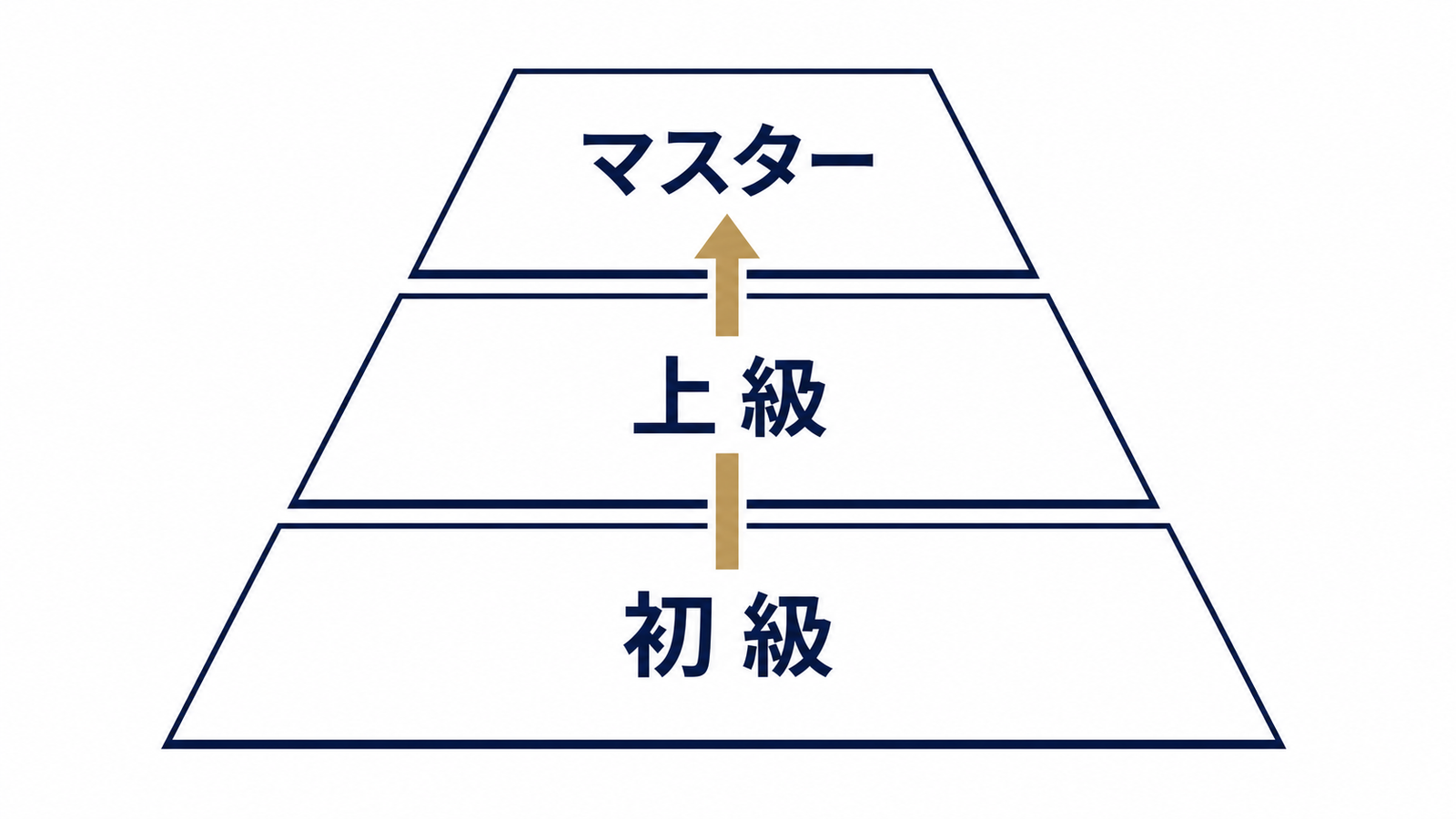 初級・上級・マスターの3階層構造