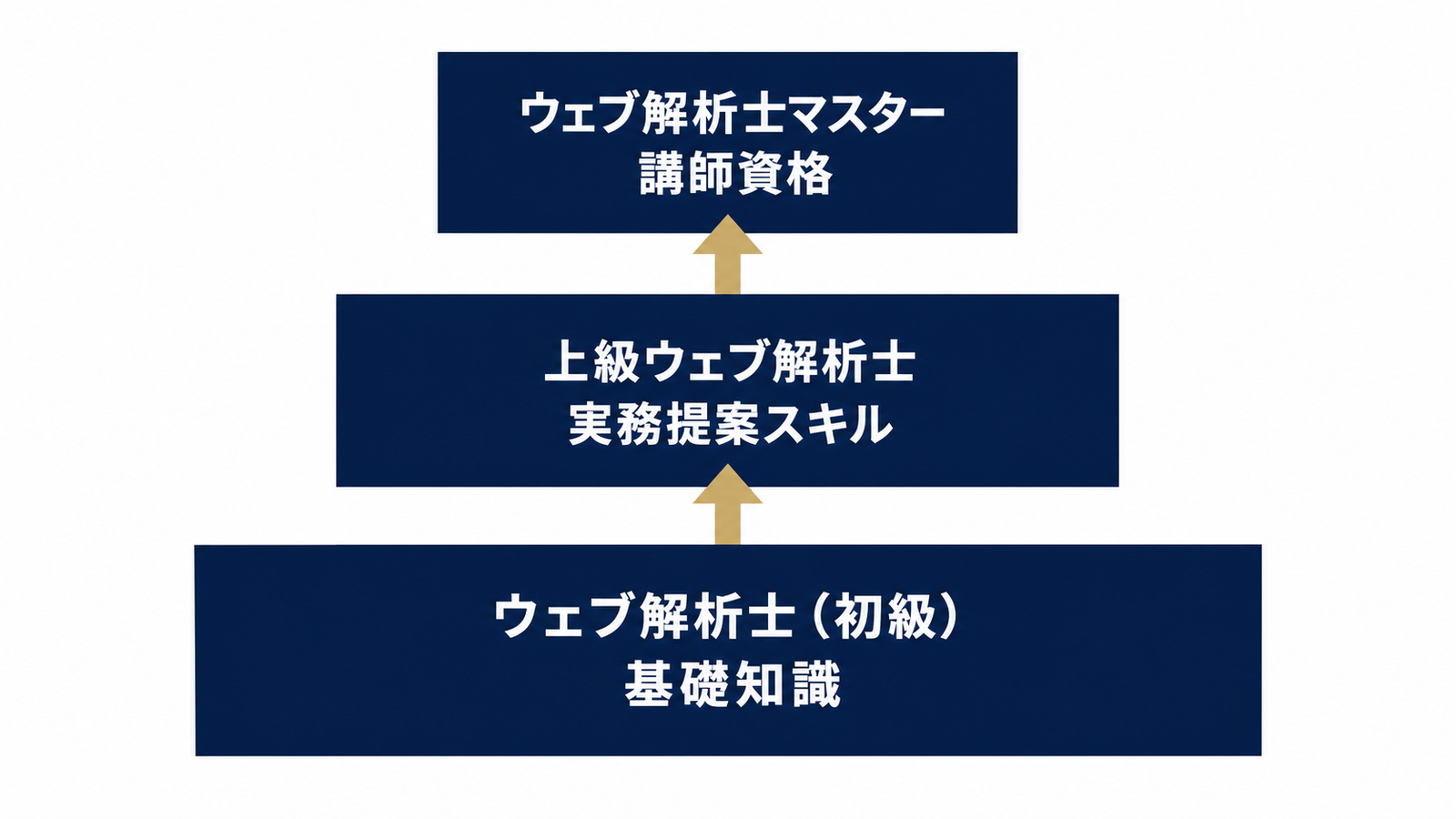 初級・上級・マスターの3階層構造図