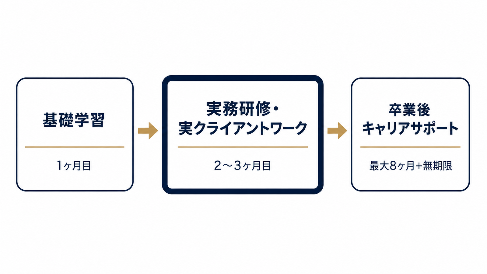 3ヶ月間のカリキュラム構造図